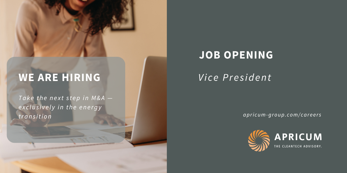 Open Position: Vice President at Apricum – The Cleantech Advisory